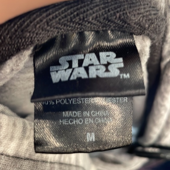 STAR WARS Women’s Super Soft Gray Distressed Look Hoodie with Logo Medium - Picture 4 of 4